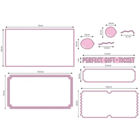 Nellie Snellen Golden Gifts Multi Frame Die Golden ticket (MFD178) (OUTLET)
