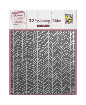 Nellie Snellen 3D Embossing Folder Chevron (EF3D090) (OUTLET)