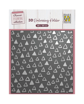 Nellie Snellen 3D Embossing Folder Triangles (EF3D088) (OUTLET)
