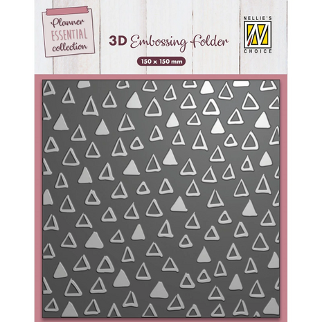 Nellie Snellen 3D Embossing Folder Triangles (EF3D088) (OUTLET)