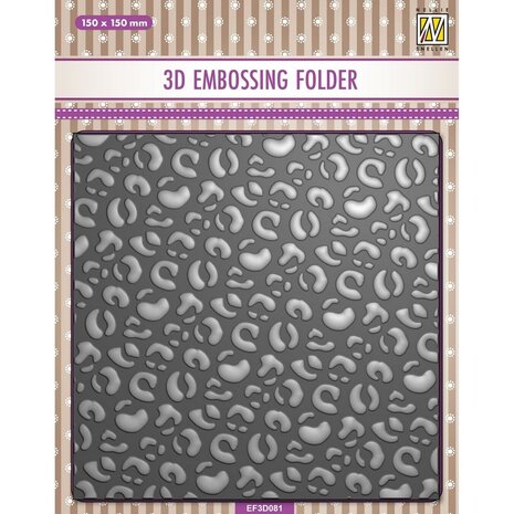 Nellie Snellen 3D Embossing Folder Leopard (EF3D081) (OUTLET)