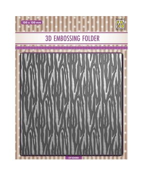 Nellie Snellen 3D Embossing Folder Zebra (EF3D080) (OUTLET)