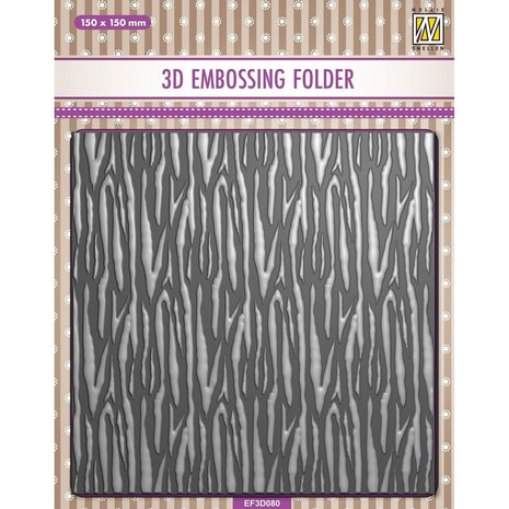 Nellie Snellen 3D Embossing Folder Zebra (EF3D080) (OUTLET)