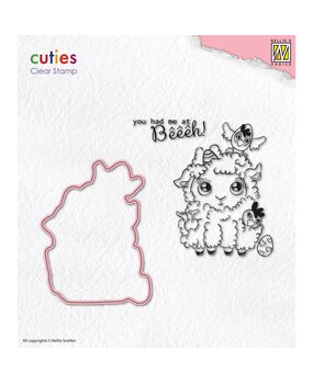 Nellie Snellen Cuties Clear Stamps & Die Sheep (CDCS001) (OUTLET)