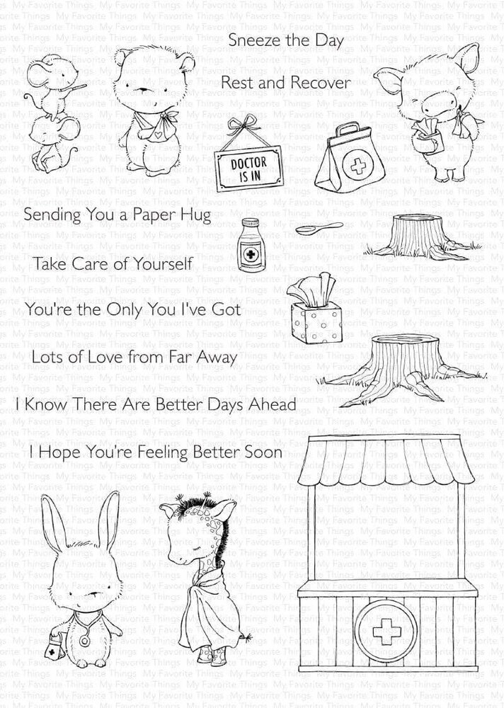 My Favorite Things Feel Better Clear Stamps (SY-29) (OUTLET)