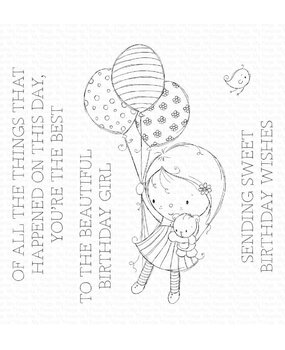 My Favorite Things Beautiful Birthday Girl Clear Stamps (RAM-018) (OUTLET)