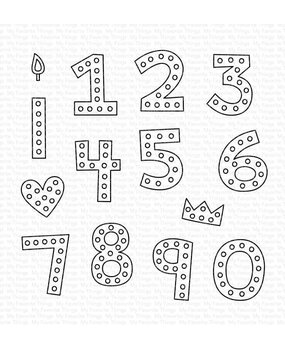 My Favorite Things Hip Hip Yay Numbers Clear Stamps (MSTN-004) (OUTLET)