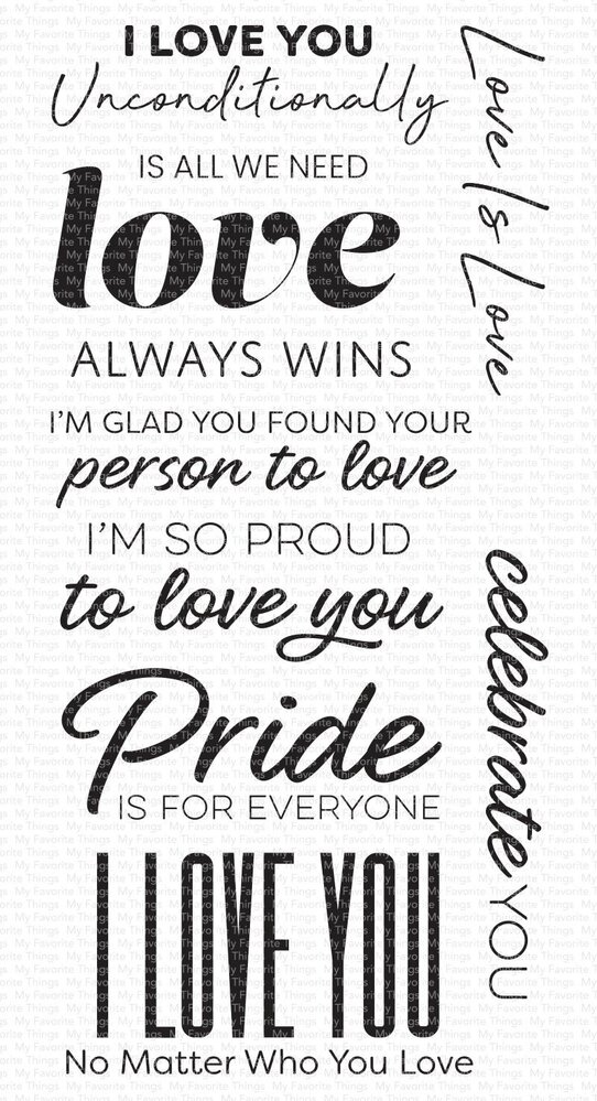 My Favorite Things Pride Is for Everyone Clear Stamps (CS-799) (OUTLET)