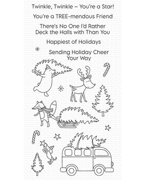 My Favorite Things Tree-mendous Friends Clear Stamps (CS-725) (OUTLET)