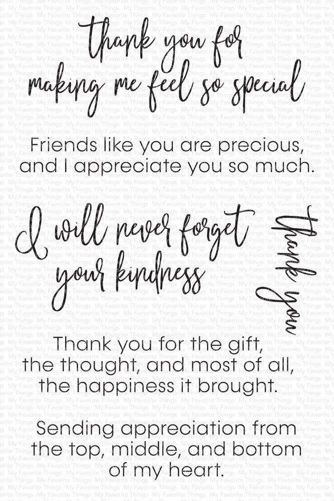 My Favorite Things Inside & Out Thank You Clear Stamps (CS-721) (OUTLET)