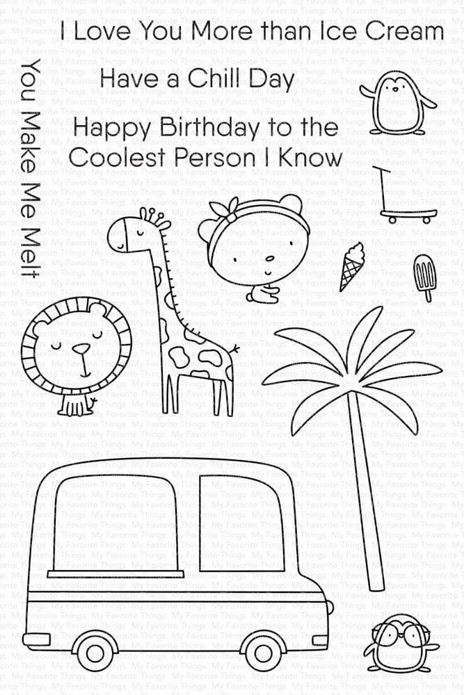 My Favorite Things Chill Friends Clear Stamps (CS-695) (OUTLET)