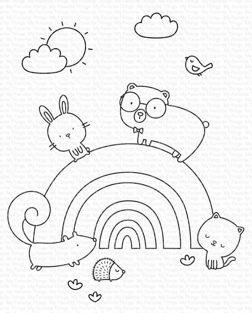 My Favorite Things Rainbow Critters Clear Stamps (CS-672) (OUTLET)