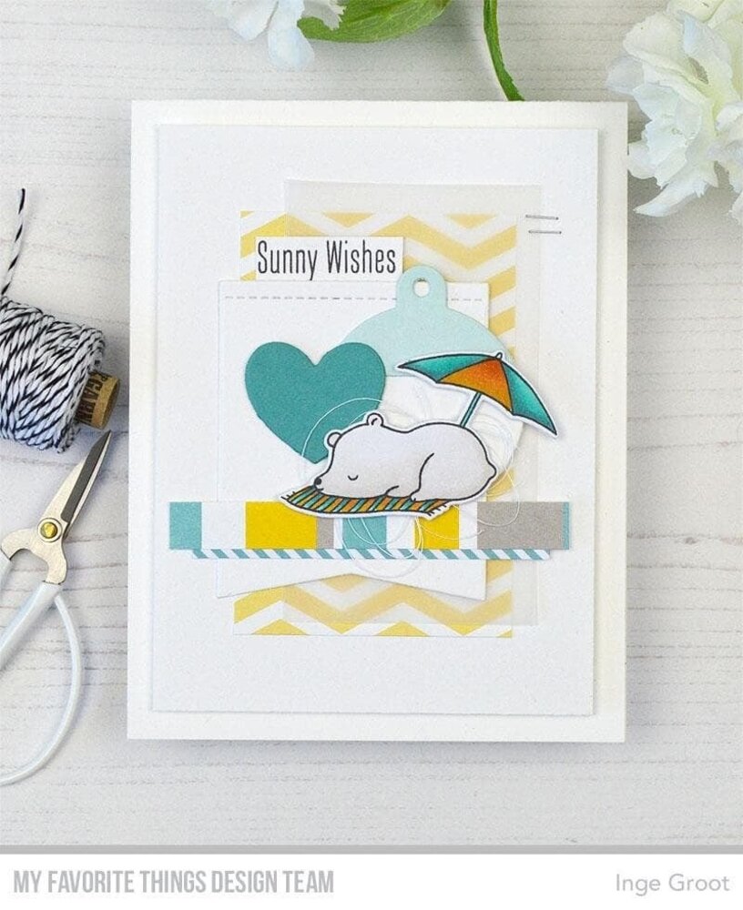 My Favorite Things Beach Bear Clear Stamps (CS-577) (OUTLET)