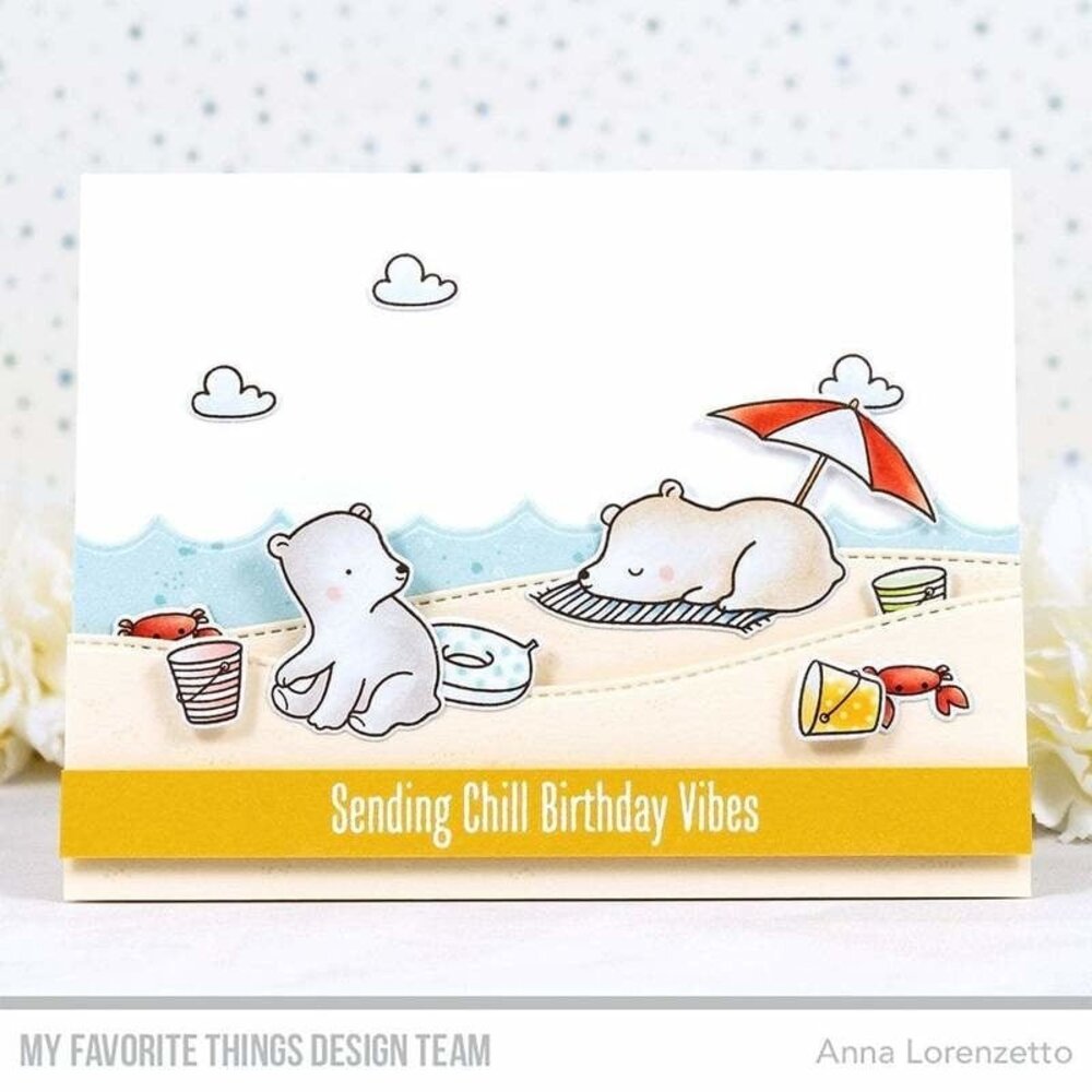 My Favorite Things Beach Bear Clear Stamps (CS-577) (OUTLET)