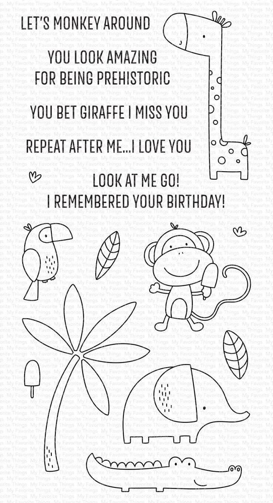 My Favorite Things Summer Safari Clear Stamps (CS-572) (OUTLET)