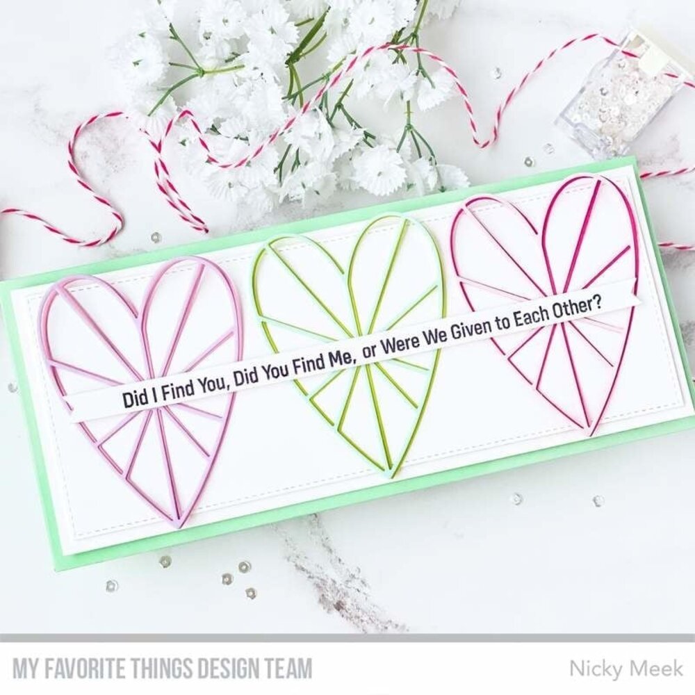 My Favorite Things Heart Burst Hellos Clear Stamps (CS-562) (OUTLET)