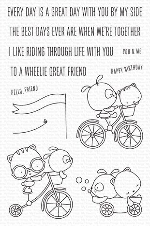 My Favorite Things Wheelie Great Friend Clear Stamps (CS-551) (OUTLET)