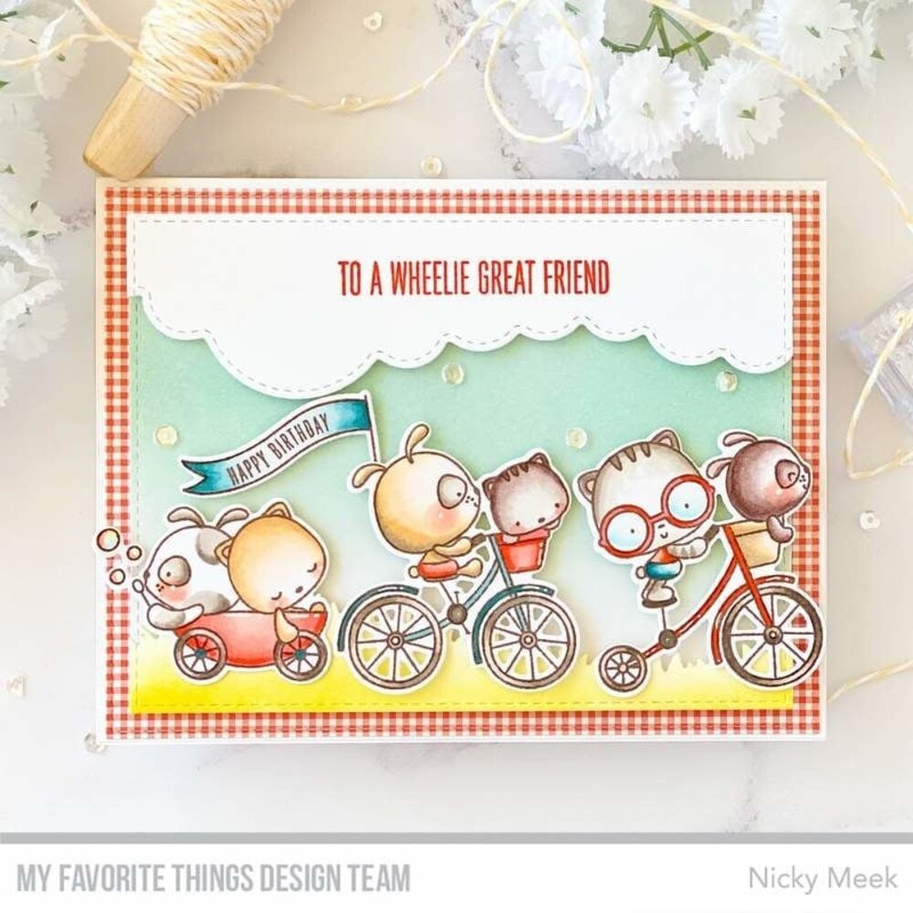 My Favorite Things Wheelie Great Friend Clear Stamps (CS-551) (OUTLET)