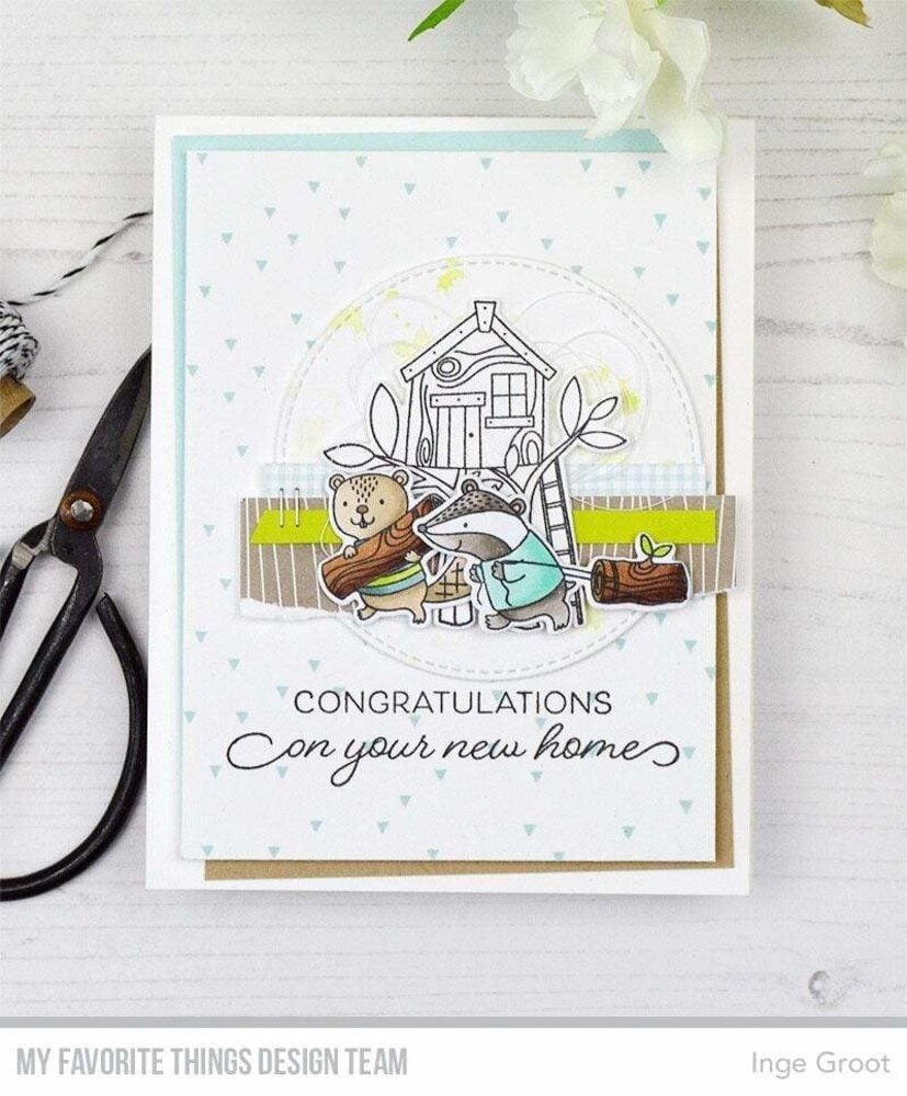 My Favorite Things Scattered Triangles Background Rubber Stamp (BG-142) (OUTLET)