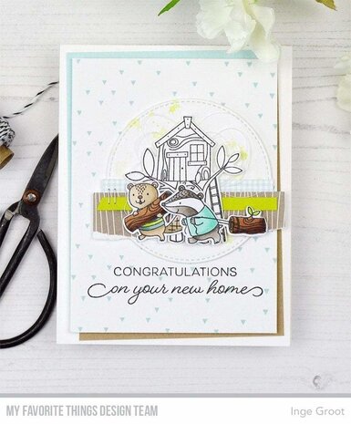 My Favorite Things Scattered Triangles Background Rubber Stamp (BG-142) (OUTLET)