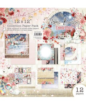 Memory Place Moon Bunny Celebration 12x12 Inch Paper Pack (MP-61228) (OUTLET)