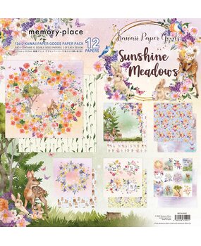 Memory Place Kawaii Paper Goods Sunshine Meadows 12x12 Inch Paper Pack (MP-61092) (OUTLET)