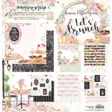 Memory Place Kawaii Paper Goods Let's Brunch 12x12 Inch Paper Pack (MP-60871) (OUTLET)
