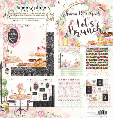 Memory Place Kawaii Paper Goods Let's Brunch 12x12 Inch Paper Pack (MP-60871) (OUTLET) Memory Place Kawaii Paper Goods Let's Brunch 12x12 Inch Paper Pack (MP-60871) (OUTLET)