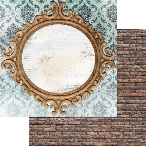 Memory Place Brick Wall & Frames 12x12 Inch Paper Pack (MP-60644) (OUTLET)