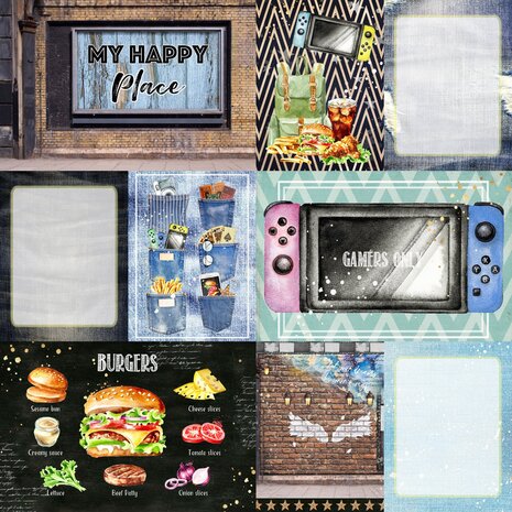 Memory Place Play! 12x12 Inch Journaling Cards Paper Pack (MP-60559) (OUTLET)