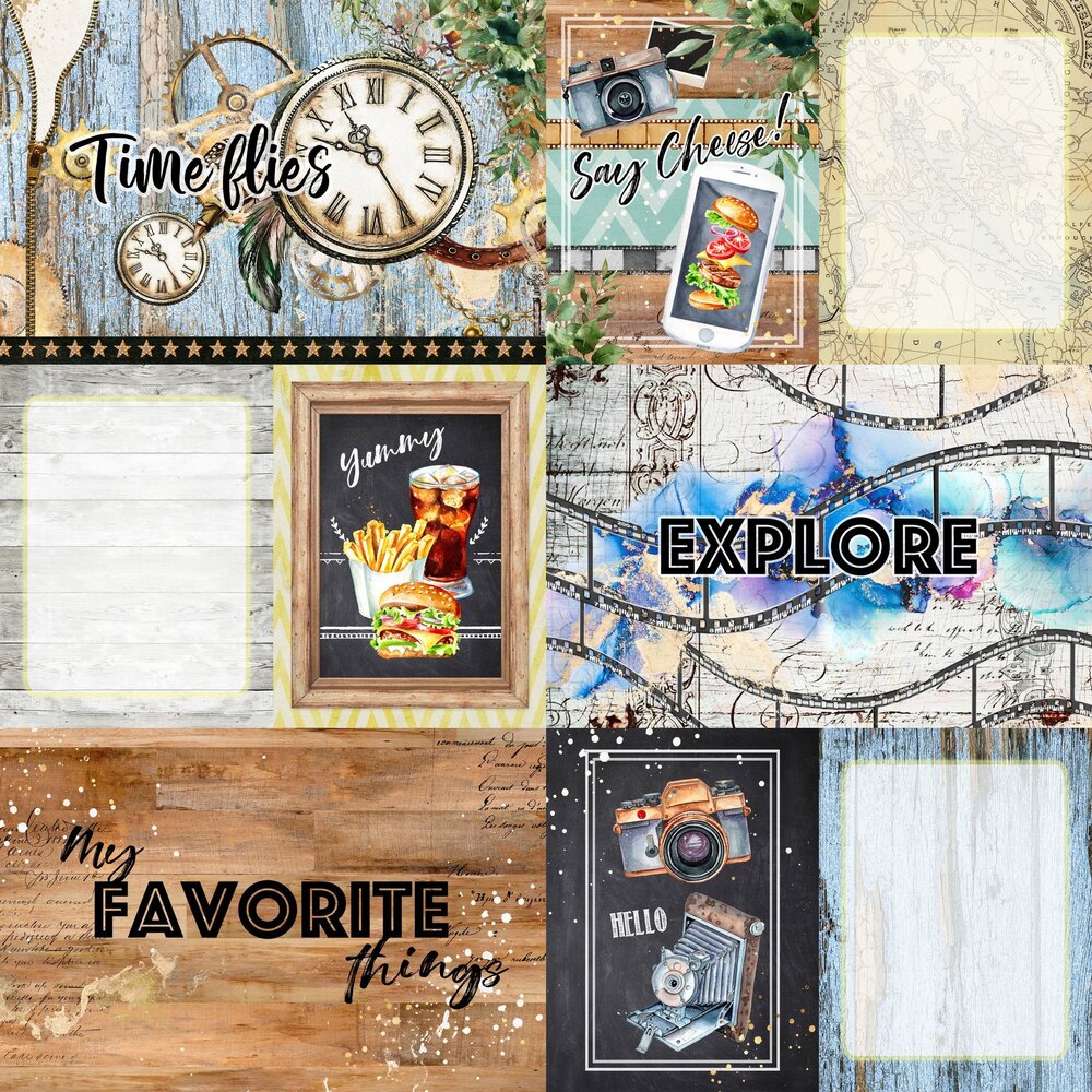 Memory Place Play! 12x12 Inch Journaling Cards Paper Pack (MP-60559) (OUTLET)