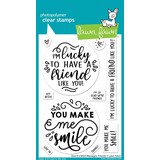 Lawn Fawn Give It A Whirl Messages: Friends Clear Stamps (LF3421) (OUTLET)