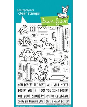 Lawn Fawn Critters In The Desert Clear Stamps (LF3415) (OUTLET)