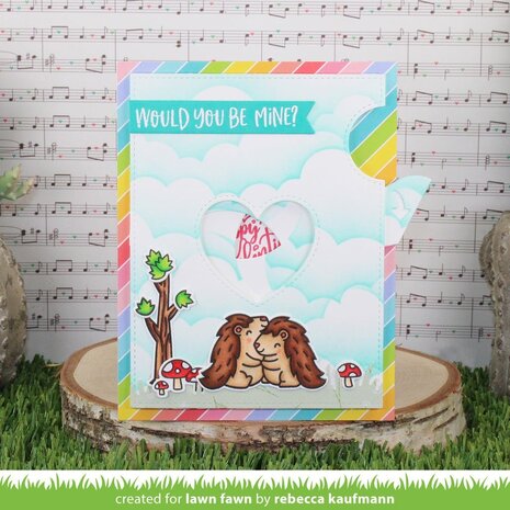 Lawn Fawn Magic Iris Heart Add-On Lawn Cuts Dies (LF3314) (OUTLET)