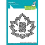 Lawn Fawn Stitched Maple Leaf Frame Lawn Cuts Dies (LF3249) (OUTLET)