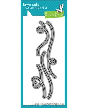 Lawn Fawn Stitched Trails Hot Foil Plates Coordinating Dies (LF3144) (OUTLET)