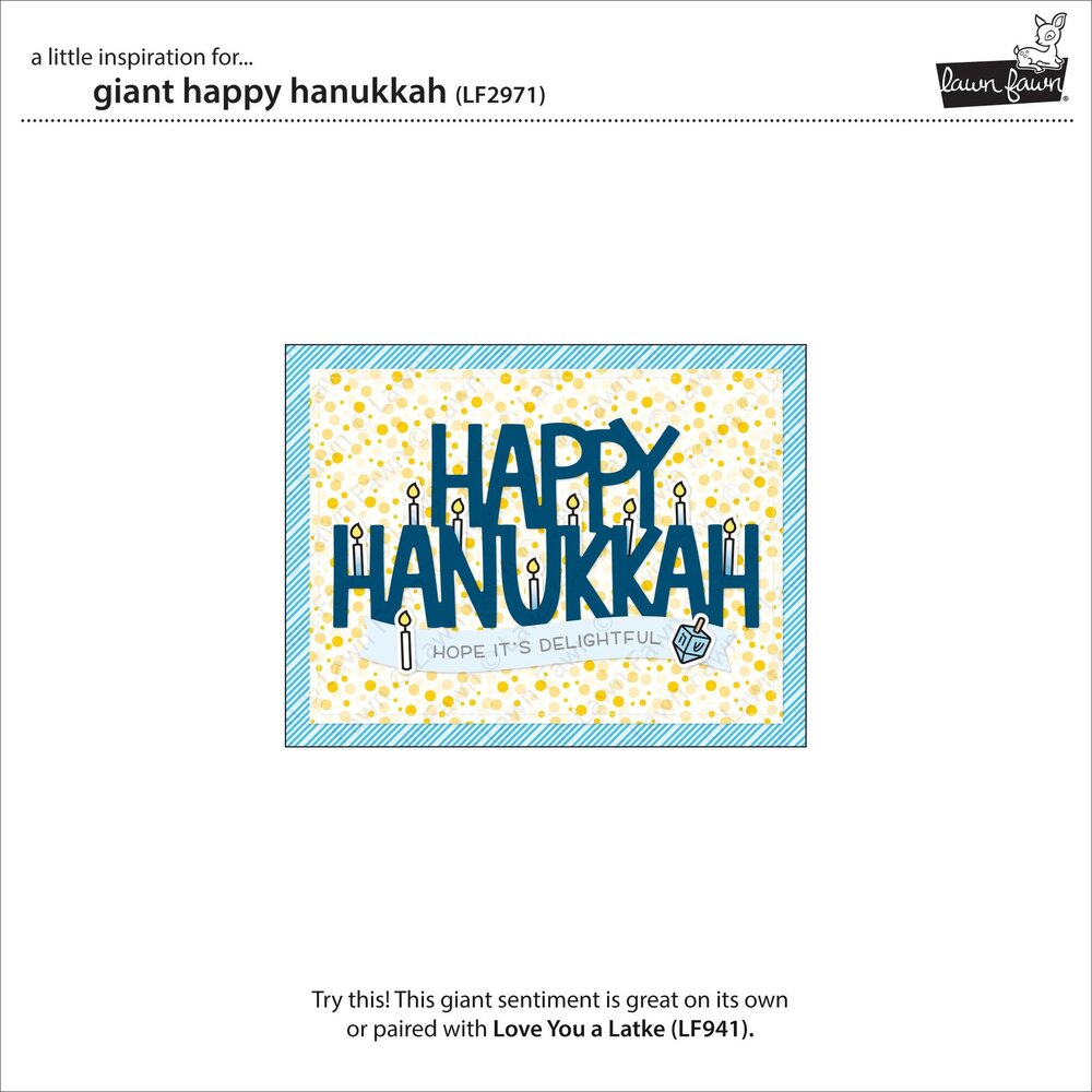 Lawn Fawn Giant Happy Hanukkah Dies (LF2971) (OUTLET)