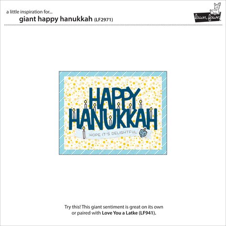 Lawn Fawn Giant Happy Hanukkah Dies (LF2971) (OUTLET)