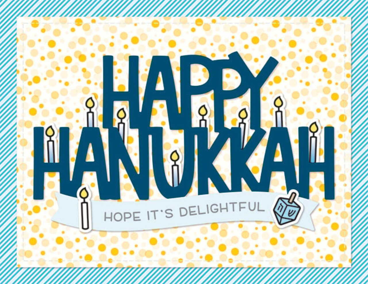 Lawn Fawn Giant Happy Hanukkah Dies (LF2971) (OUTLET)