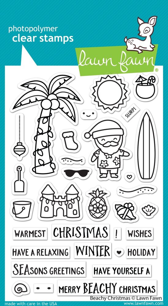 Lawn Fawn Beachy Christmas Clear Stamps (LF2945) (OUTLET)