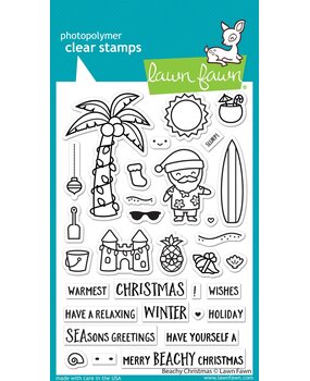 Lawn Fawn Beachy Christmas Clear Stamps (LF2945) (OUTLET)