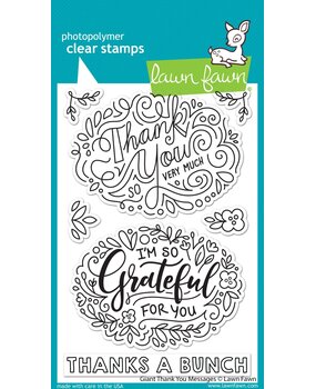 Lawn Fawn Giant Thank You Messages Clear Stamps (LF2935) (OUTLET)