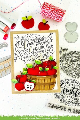 Lawn Fawn Giant Thank You Messages Clear Stamps (LF2935) (OUTLET)