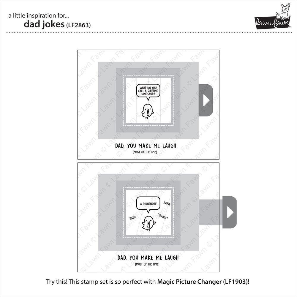 Lawn Fawn Dad Jokes Clear Stamps (LF2863) (OUTLET)