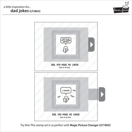 Lawn Fawn Dad Jokes Clear Stamps (LF2863) (OUTLET)