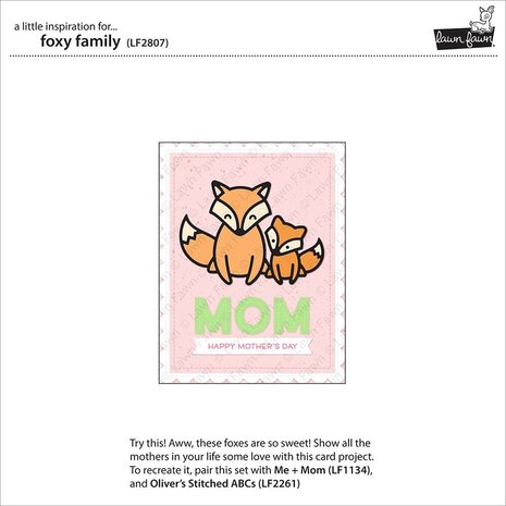 Lawn Fawn Foxy Family Dies (LF2807) (OUTLET)