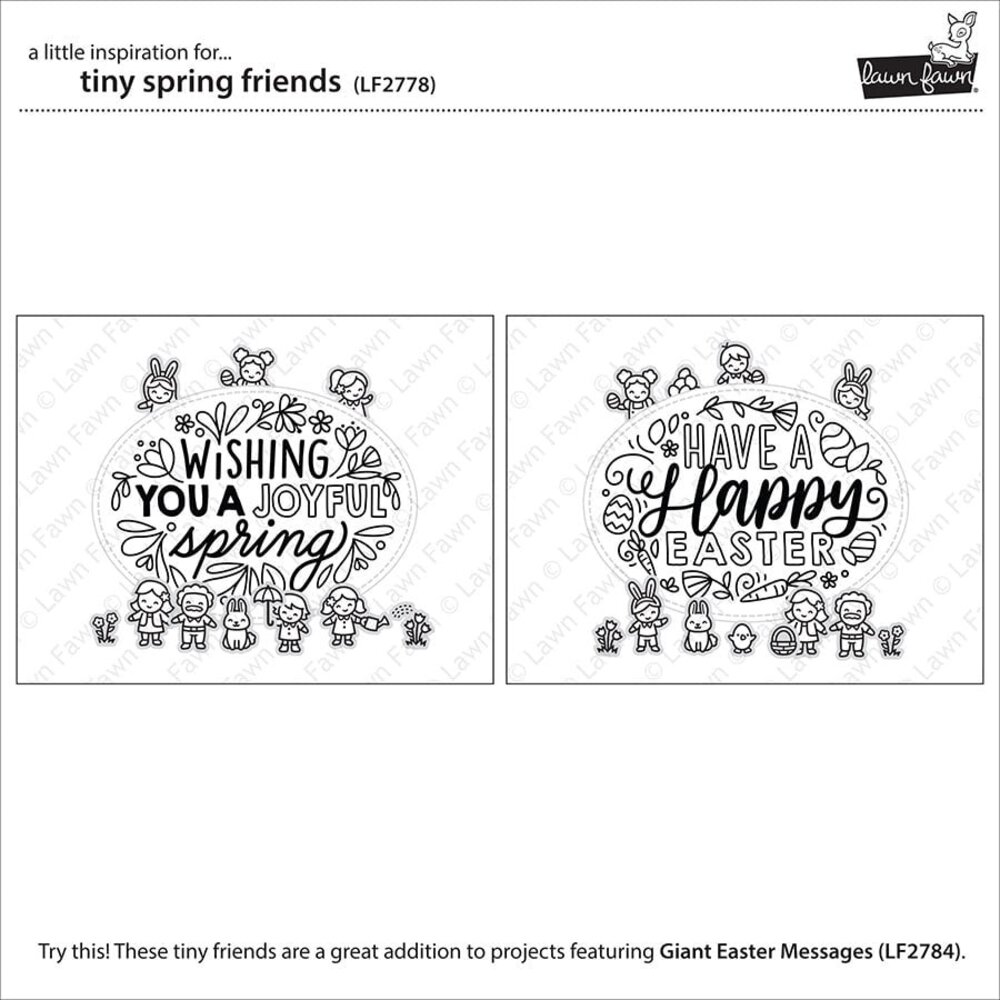 Lawn Fawn Tiny Spring Friends Clear Stamps (LF2778) (OUTLET)