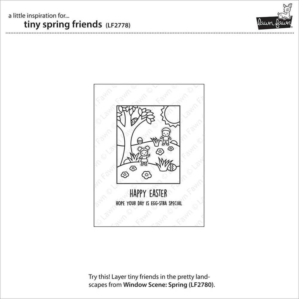 Lawn Fawn Tiny Spring Friends Clear Stamps (LF2778) (OUTLET)