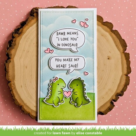 Lawn Fawn RAWR Flip-Flop Clear Stamps (LF2741) (OUTLET)