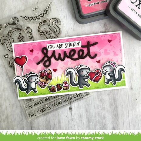 Lawn Fawn Lots of Hearts Background Stencils (2pcs) (LF2740) (OUTLET)